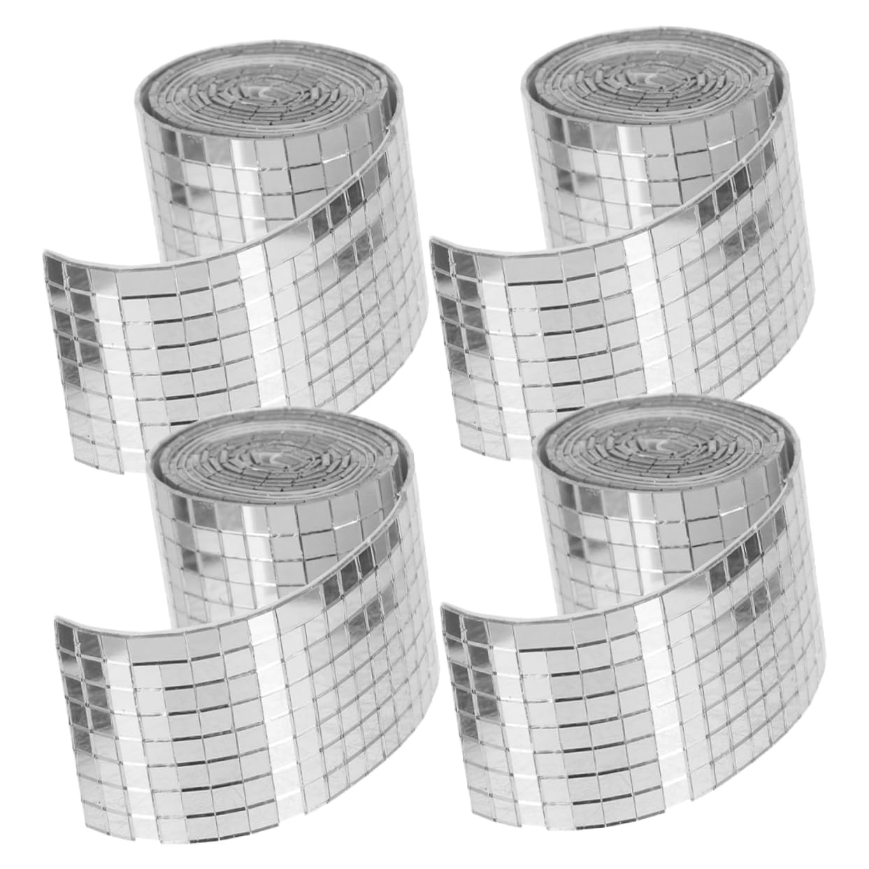 Lurrose 8rotoli Piastrelle Adesive Mosaico Per Decorazioni Fai Da Te Di Piastrelle Quadrate Specchiate Per Arredamento Casa e Eventi Festivi