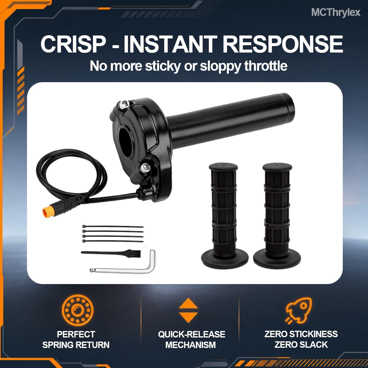 Full Twist Throttle Grip for TST R002 12-72V, 3 Pin Surron Ebike Throttle