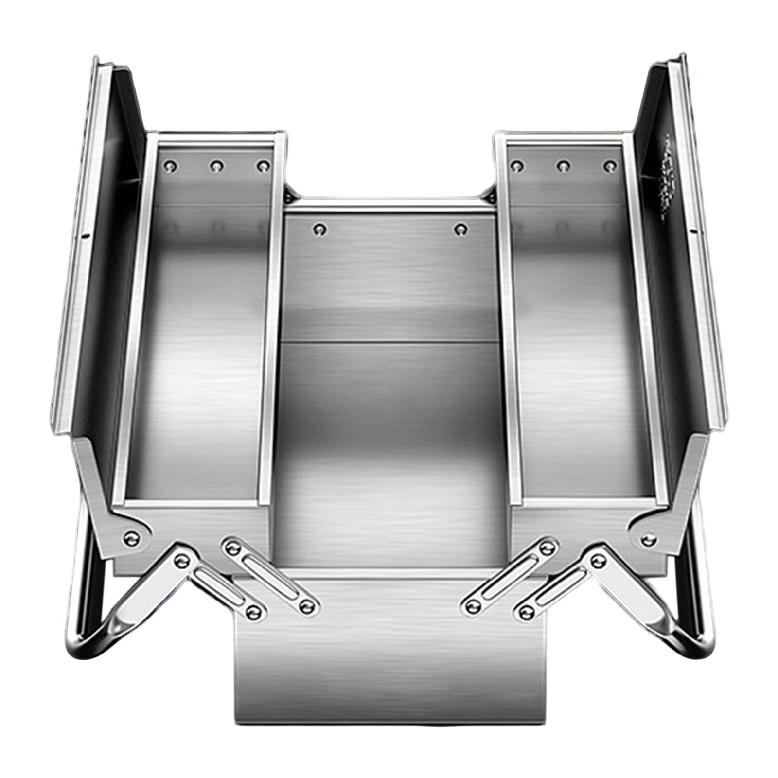 Stainless Steel Tool Box Sturdy Cantilever Tool Box for Car Trunks Auto Shed Double Layer-image-42