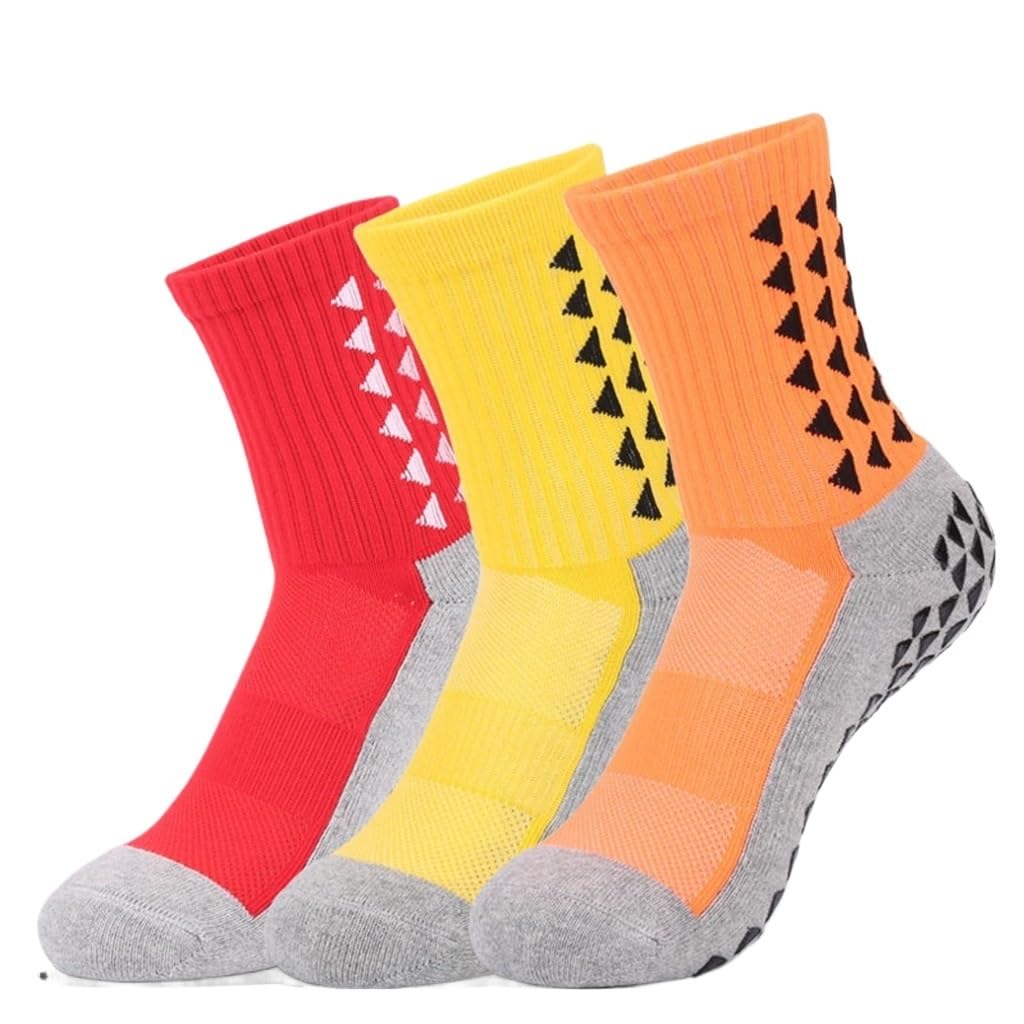 Chaussettes de football anti-ampoules semelle éponge épaisse serviette grise