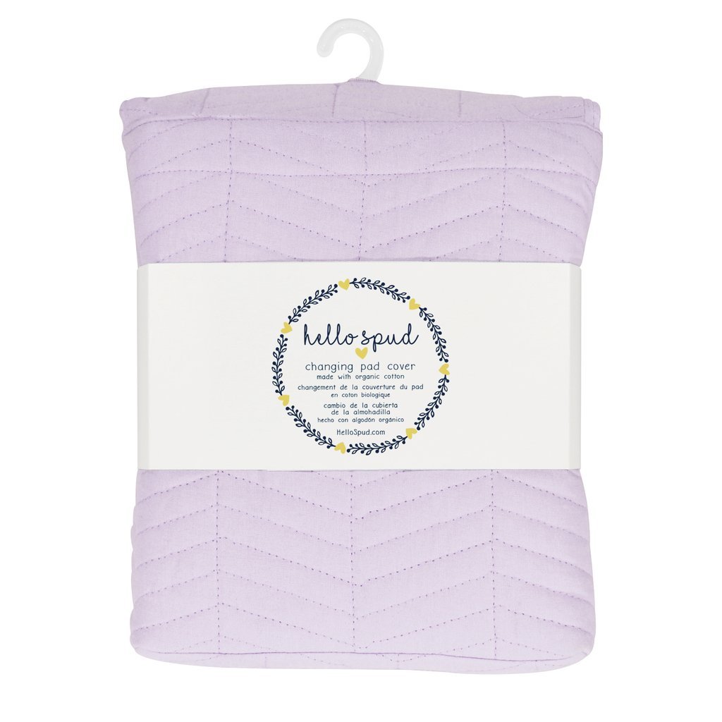 Hello Spud Lavender Changing Pad Cover Organic Cotton Baby