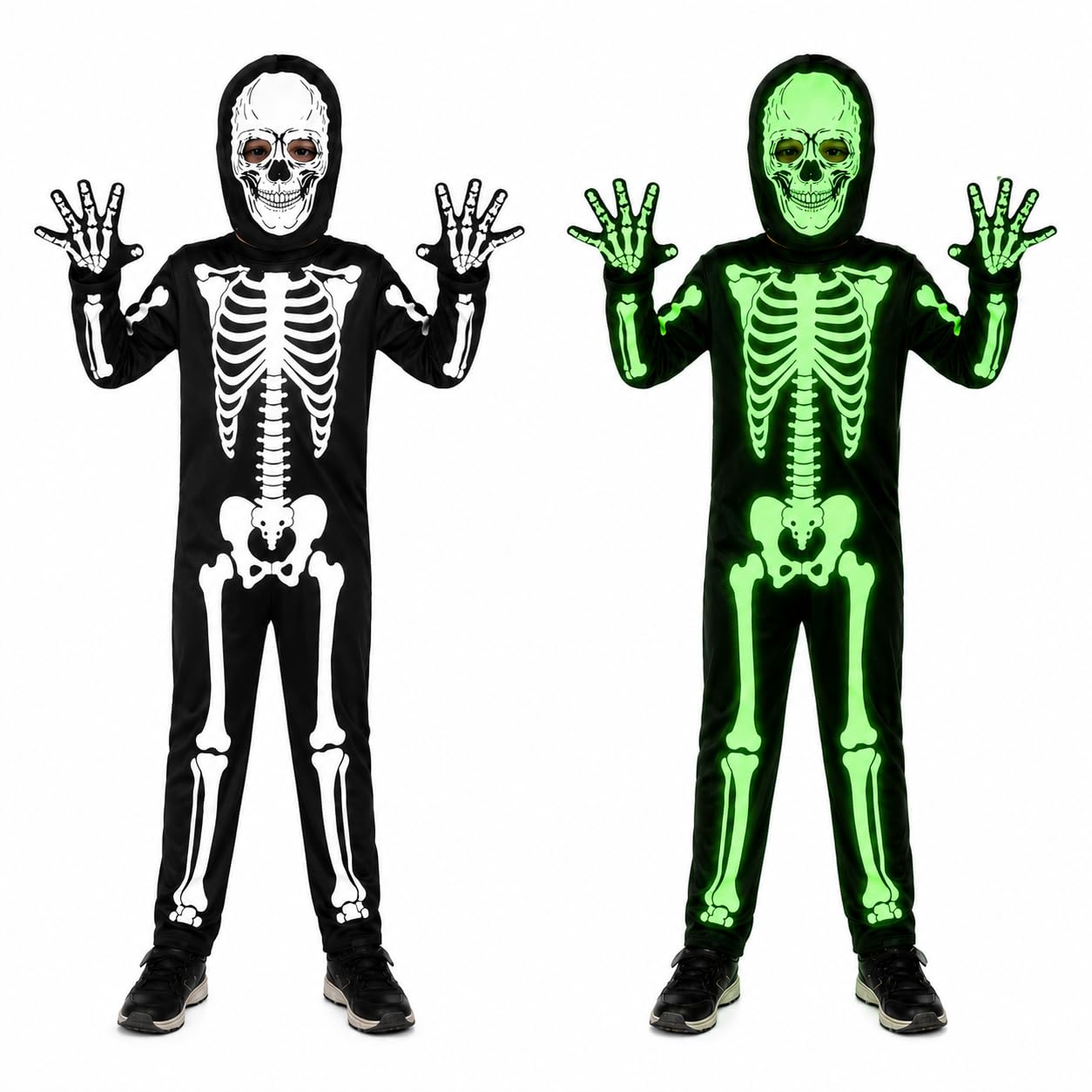 TK Gruppe Timo Klingler Costumi di Halloween per bambini – zucca, fantasma, scheletro e pipistrello