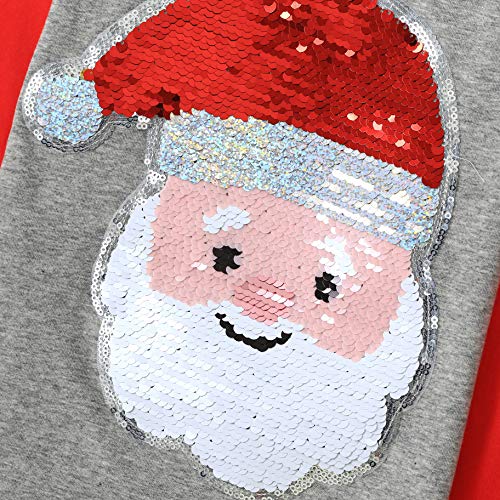 Image of Christmas Shirts for Girls and Boys Flip Sequin Santa Christmas Tree Kids T-Shirt Clothing