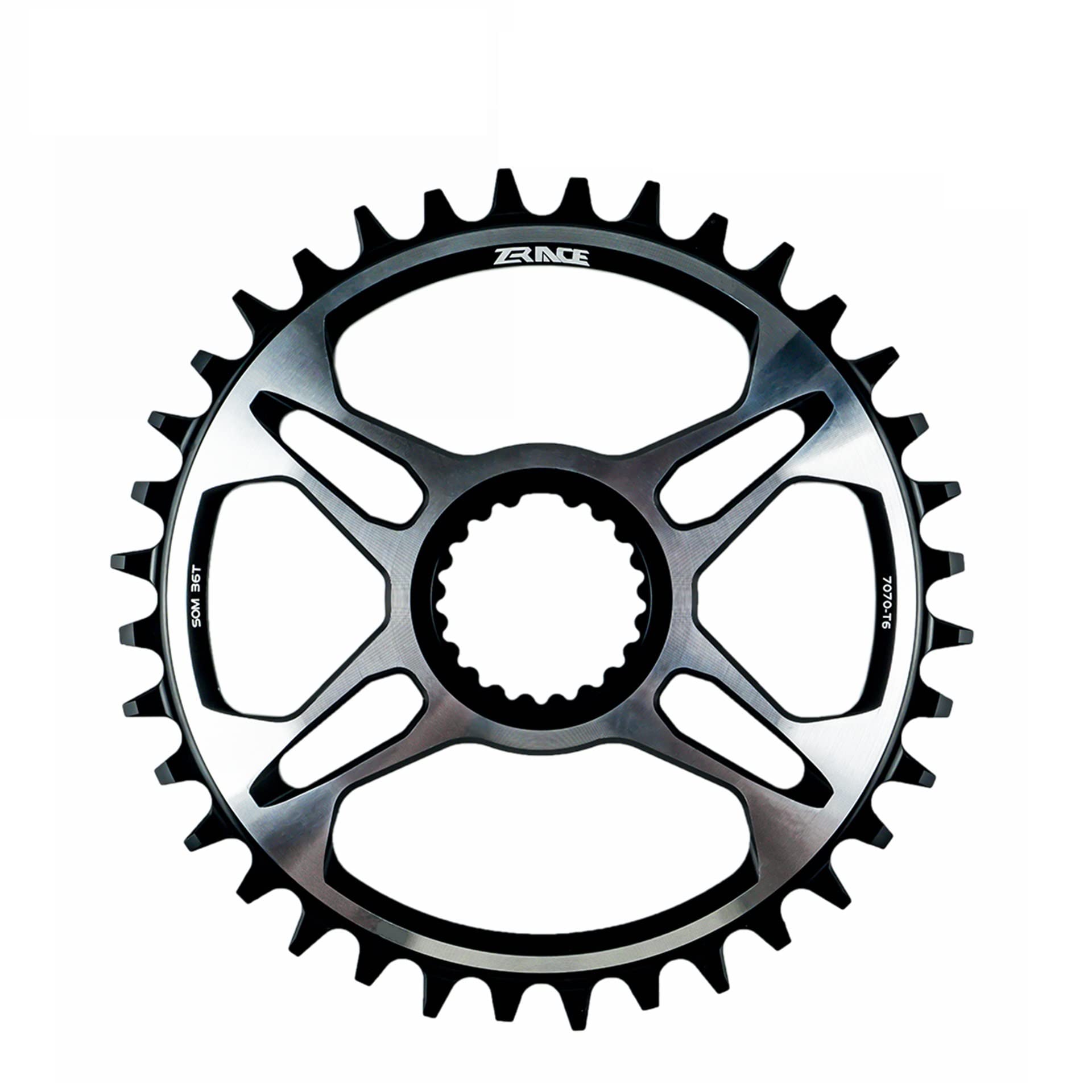 Plateau de pédalier 12s en alliage robuste avec usinage soigné pour couronnes de vélo