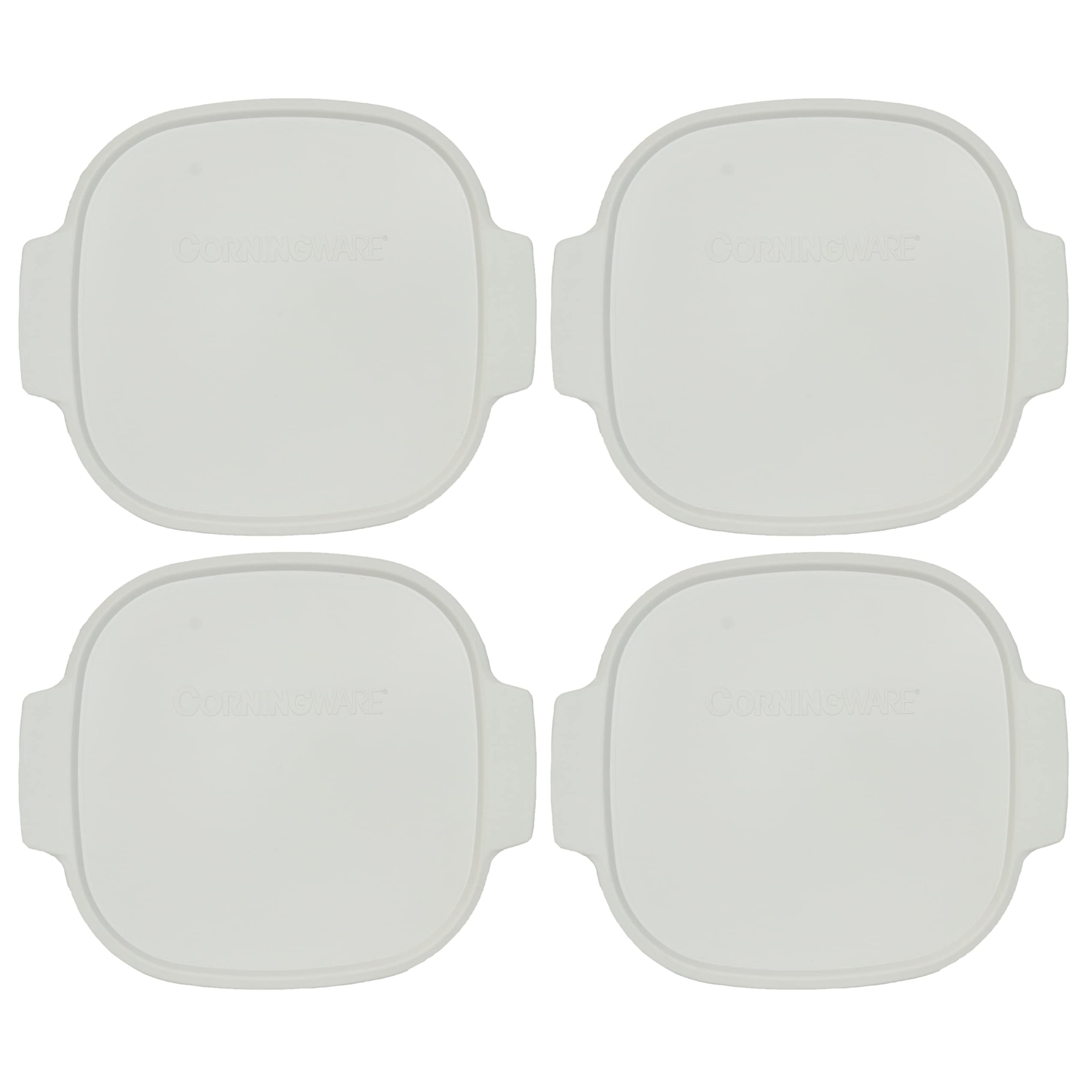 Corningware A-12-PC Lot de 4 couvercles blancs de 25,4 cm avec poignées 5 l
