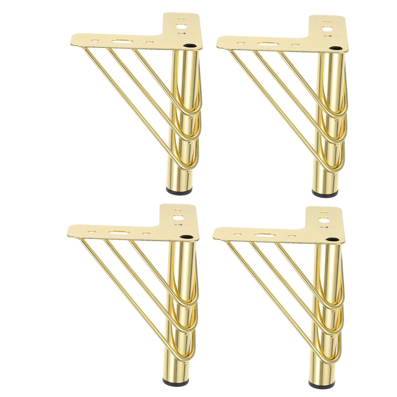 Commode stable et meuble sans vibrations : lot de 4 pieds métalliques pratiques