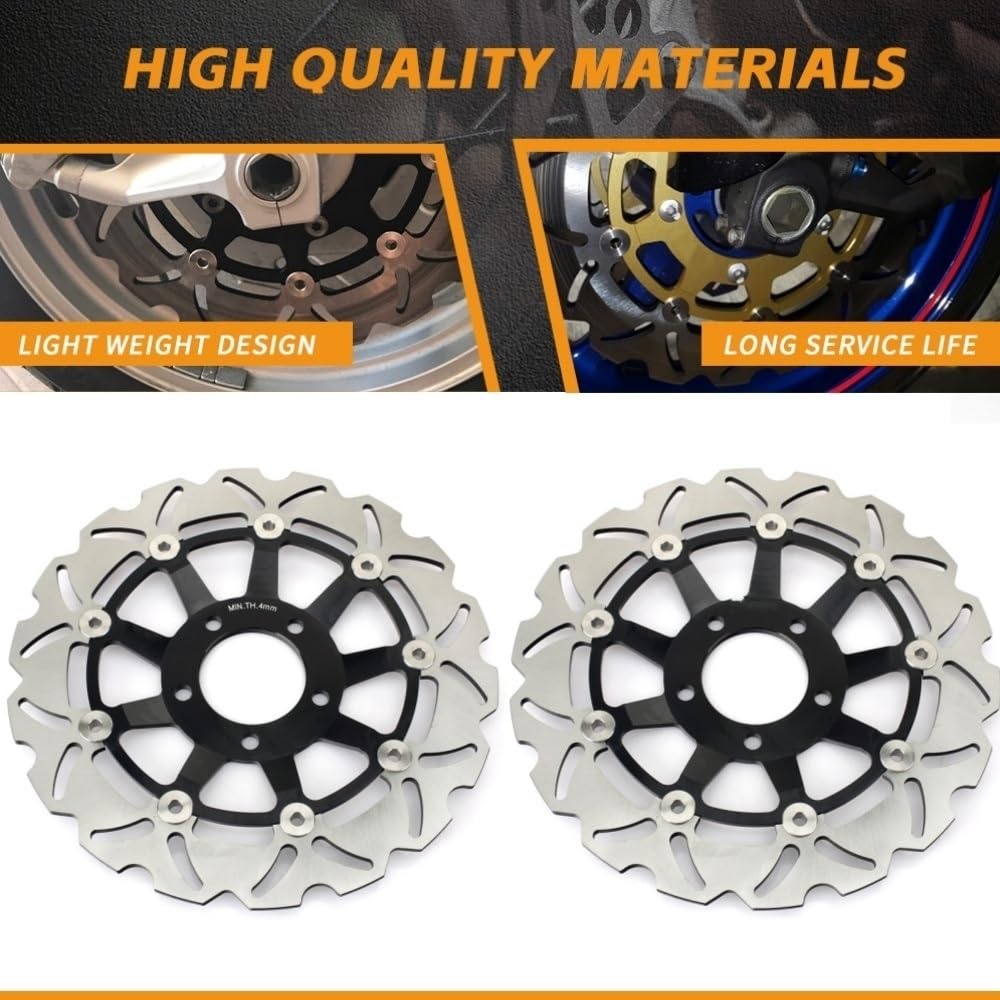 przednia tylna tarcza hamulcowa Pasuje Do Suzuki Bandit GSF 600 / S 00 01 02 03 04 GSX750F 98-02 SV 650 1999-2002 Przednie Tylne Tarcze Dyski Wirniki Klocki(Gold)