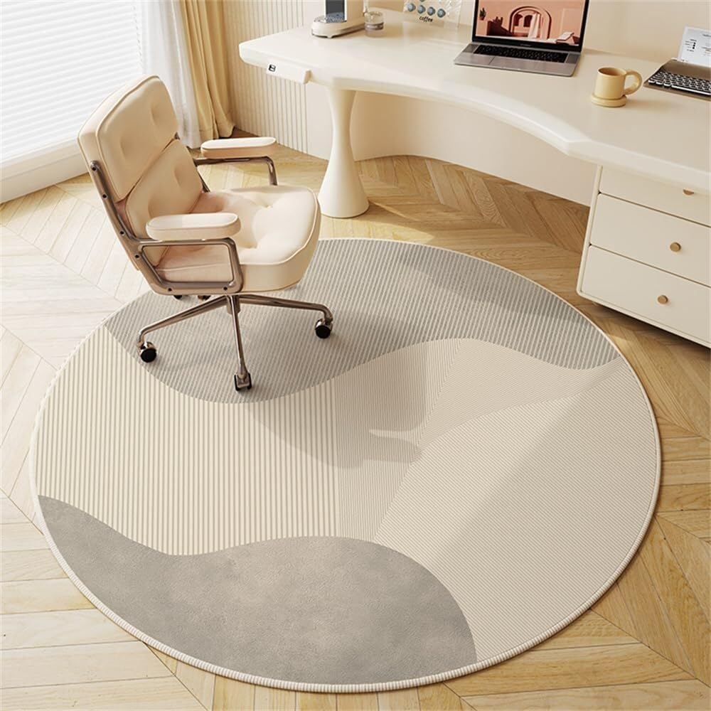 SSDDLZEQ Premium durable range Round Office Carpet And Hardwood Floor Multi-purpose Protective Mats(Pin Stripes,60cm)