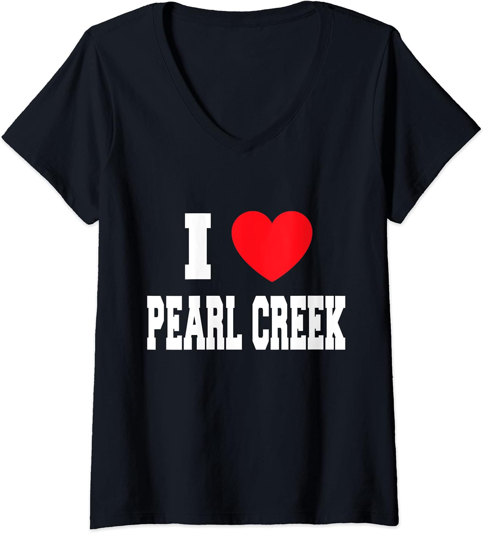 Womens I Love Pearl Creek V-Neck T-Shirt