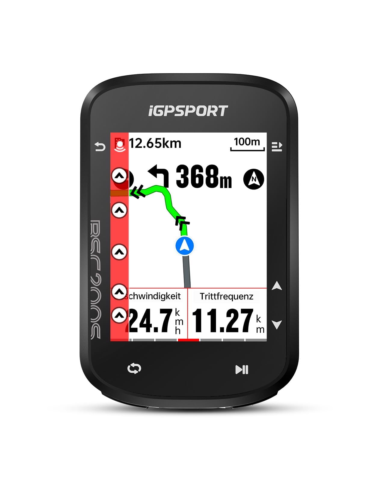 iGPSPORT BSC200S Fahrradcomputer Kabellos GPS, Routennavigation Weiterfahrtfunktion Gierwende-Eingabeaufforderung ANT Bluetooth (BSC200S)