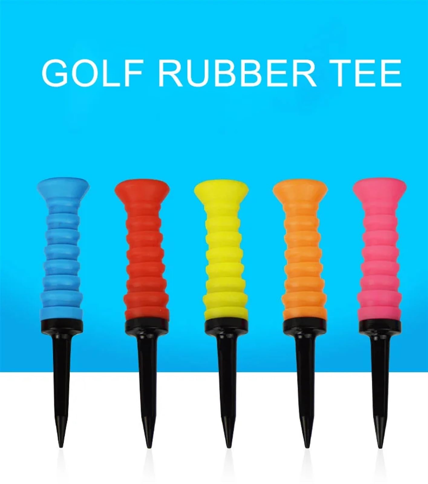 Golf Tee 5Pcs Golf Gummi Tee 83,0mm Golf Ball Halter Golf Elastischen Ball Tee for Golf Üben FüR Einen Idealen Abschlag