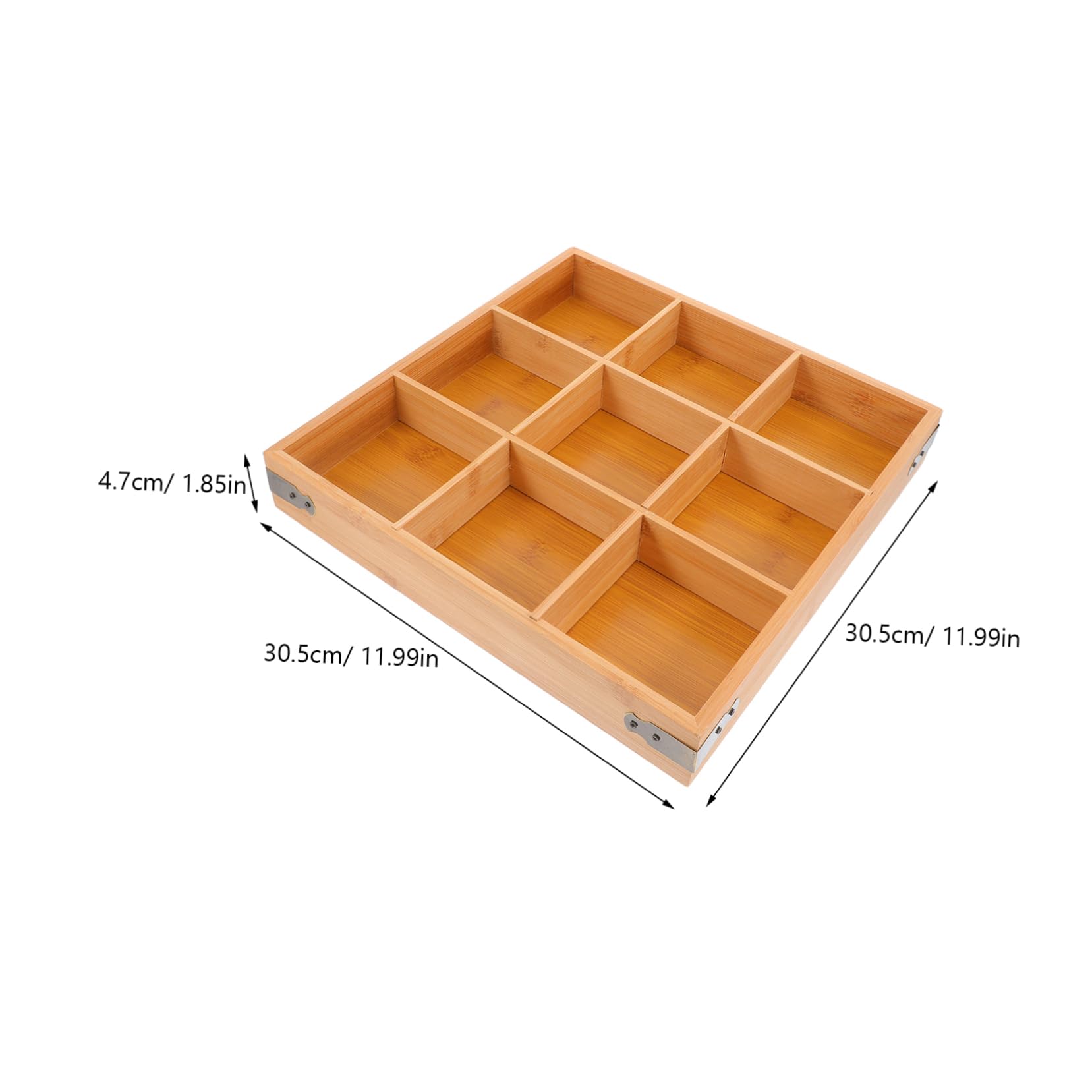 TIDTALEO Wooden Packet Holder Teabag Organizer 9 Compartments Dry Fruits Storage Box for Home Table Office Use