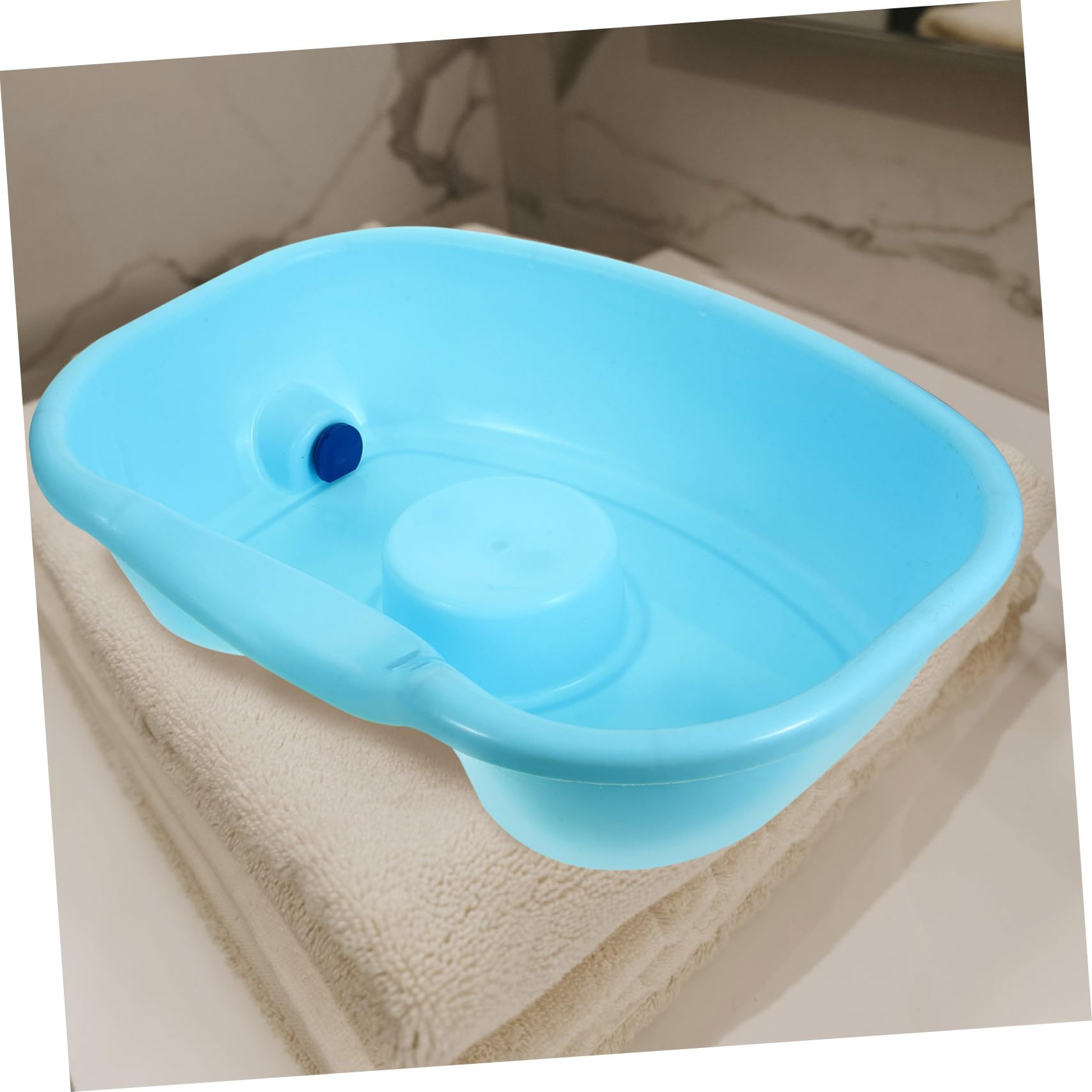 Bacinella Lavacapelli Portatile in Abs per Anziani e Disabili Letto Vasca Shampoo Leggera e Resistente per Uso Domestico e Post Parto con Tubo Lavacapelli per Letto per Pazienti