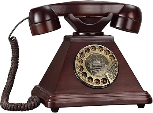 Retro Teléfono de escritorio de madera antigua con cable Teléfono giratorio antiguo de madera Teléfono de escritorio con redireccionamiento disponible en Yaxa Costa Rica