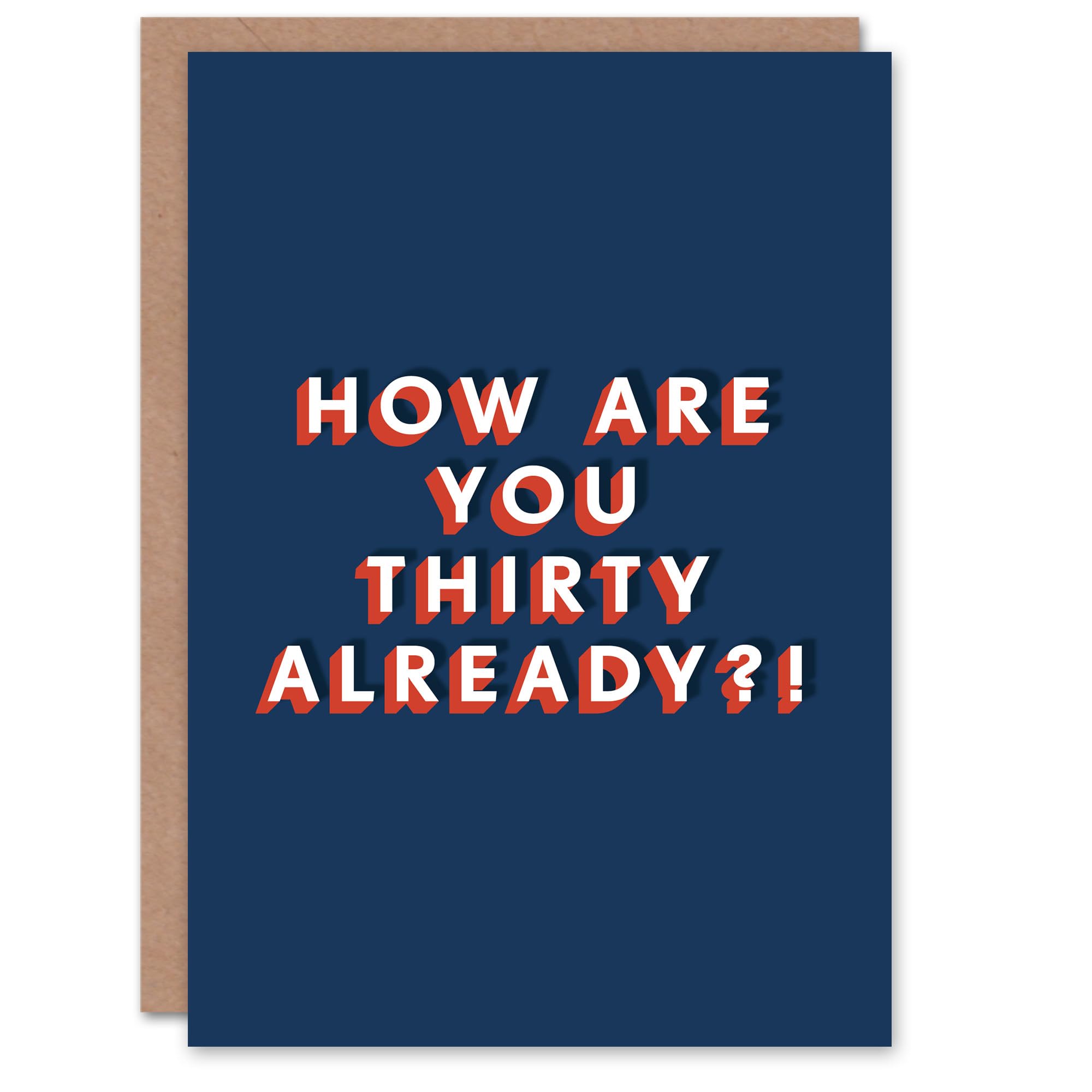 Artery8 Men's Birthday Card - 30th - Dark Blue