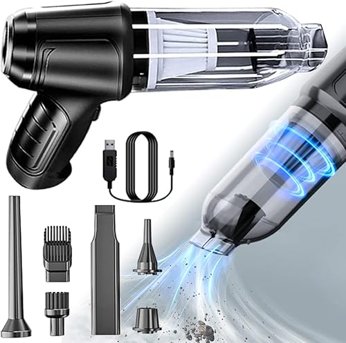 Aspiradora inalámbrica de mano para automóvil, 12000 PA, potente succión 3 en 1, aspiradora de teclado mini aspiradora, aspiradora de mano