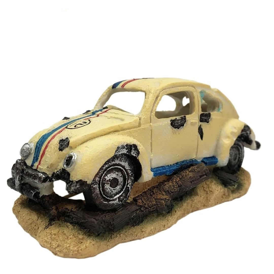 SANSEFERO Premier Plants Aquarium Décor Thematic Ornaments Hideaway Car Fish Tank Decorations for Hideout Cave for Small and Medium Fishes Decoravtive Ornament for Aquarium (Broken Car) (B0CJ5PNM21) Amazon Price History, Amazon Price Tracker