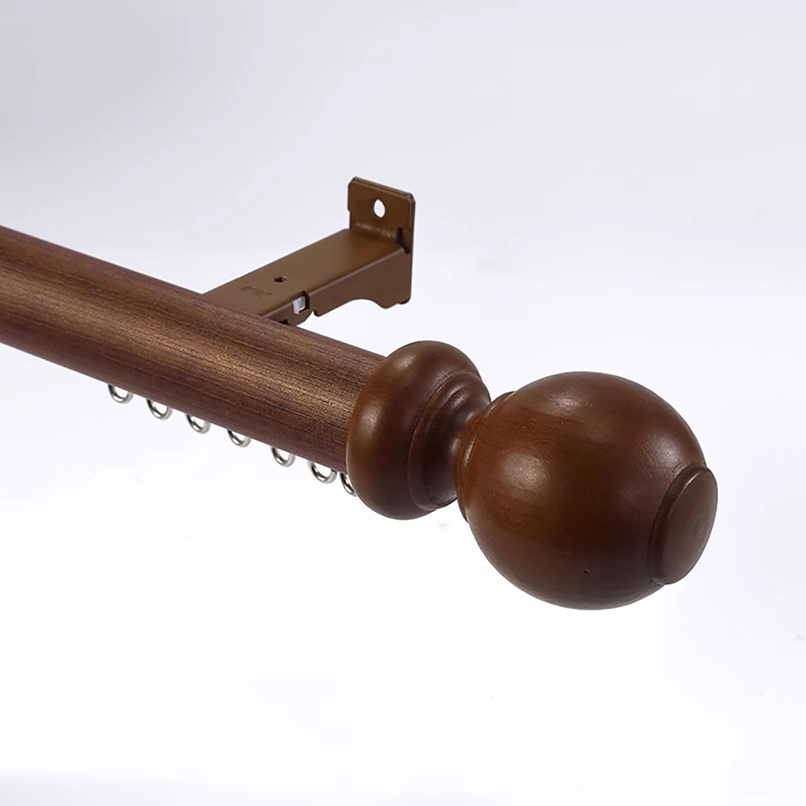 Rail mural pour rideaux marron de 5,9 m pour grand salon et bureau