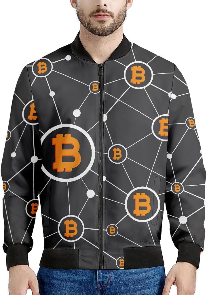 Red And Black Camouflage Print Men's Bomber Jacket