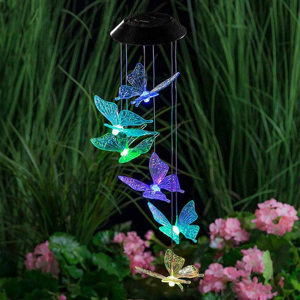 Schmetterlings-Windspiel Aus Edelstahl – 3D-Dekoration Für Garten & Balkon, 30,5 Cm, Wetterfest