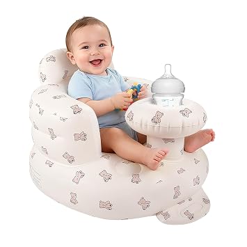 Inflatable Baby Floor Seat with Tray,Sit-Me-Up Infant Chair for 336 Months
