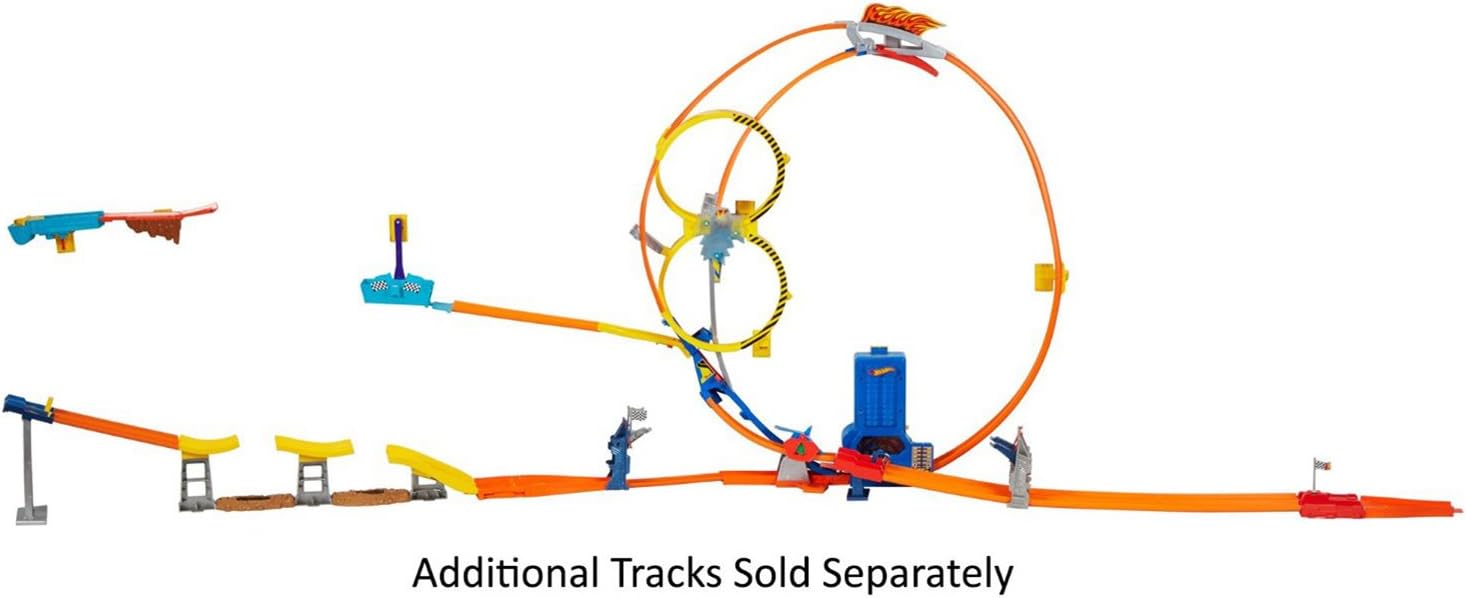 Hot Wheels Super Loop Chase Race Trackset with additional tracks sold separately