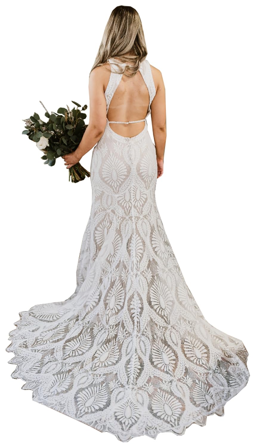 Womens Beach Wedding Dresses For Bride 2022 Vintage Long Sleeves