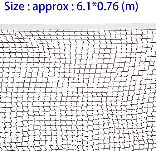 HTDHS Badminton Net 6.1m x 0.79m Draagbare 20"Standaard Training Badminton Net Duurzaam Lichtgewicht Shuttle Mesh Outdoor Sports Entertainment (Color : Dark Red) - Image 8