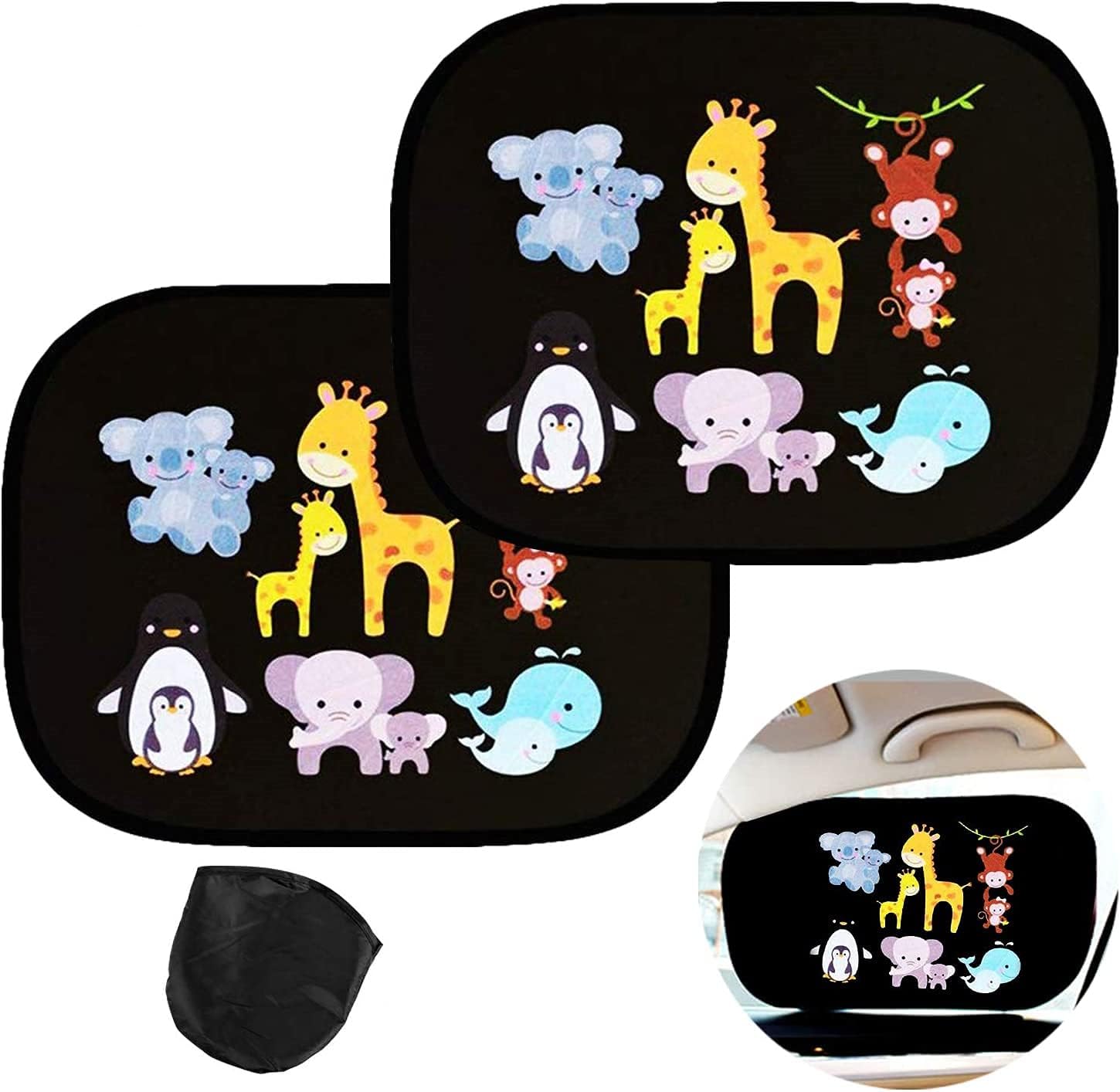 yeestone Car Sun Shade,2pcs Car Window Shades Roof Window for Kids Baby Pet UV Rays/Sunlight Protection, Car Sunshades Shield Visor for Children PVC Adsorption Electrostatic for Car Side Windscreen