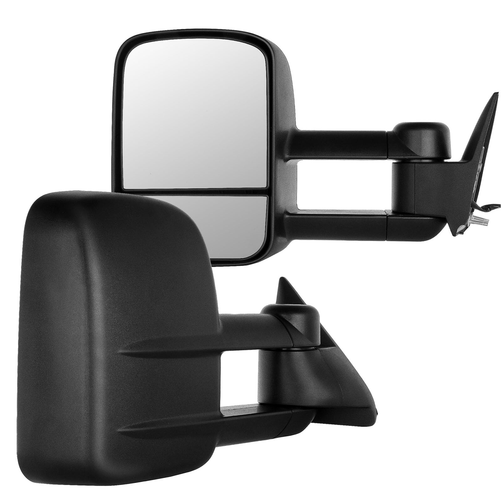 FEIPARTS Tow Mirrors Fit for 1988-2001 for Chevy for GMC C3500 1992-1999 for Chevy Suburban for GMC Suburban/Yukon 1995-1999 for Chevy Tahoe 2000 for GMC Yukon Towing Mirrors Left Right Power Black