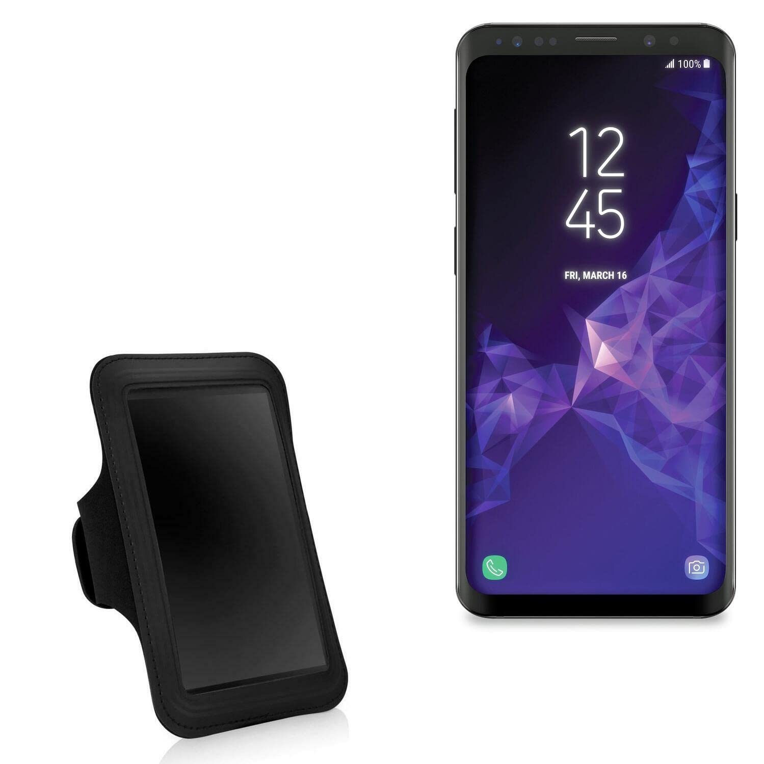 BoxWave Case Compatible with Samsung Galaxy S9 Exynos - Sports Armband, Adjustable Armband for Workout and Running for Samsung Galaxy S9 Exynos - Jet Black