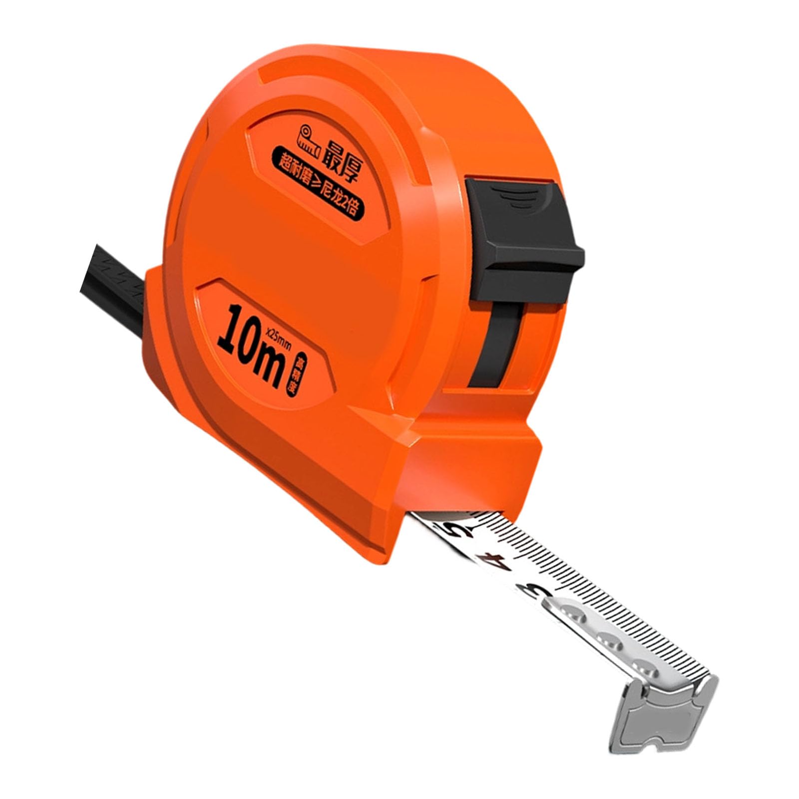 Carotoe 10 Meters 25Mm Measuring Tape Tool With Steel Tape, Abs Housing And Top Slider, Multiple Length For Option Wrist Strap For Home Projects And Install Tasks Retractable Measure Manual Ruler Top Slider Abs Housing Home