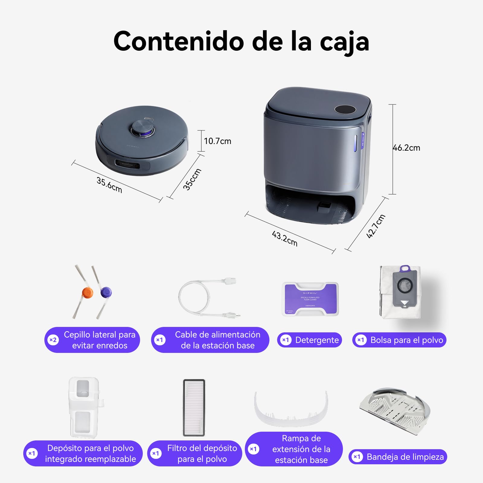NARWAL Freo Z10 Ultra Robot Aspirador con Potencia De Aspiración 18000 Pa, Extensión Dinámica De Mopa, Sistema Anti-Enredos Y Limpieza Inteligente con Separación Húmedo/Seco