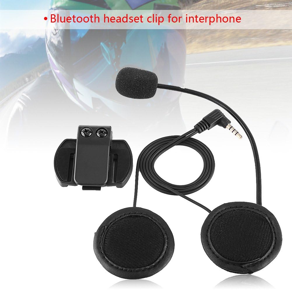 Keenso - Cuffie Bluetooth con Microfono e Clip, per V4/V6, motociclette, Bluetooth, interfono