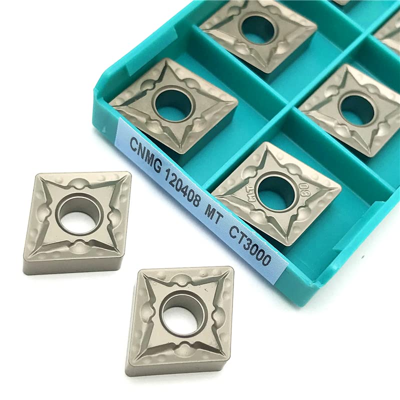 10 piezas CNMG120404 CNMG120408-MT CT3000 insertos para torneado miniatura 3