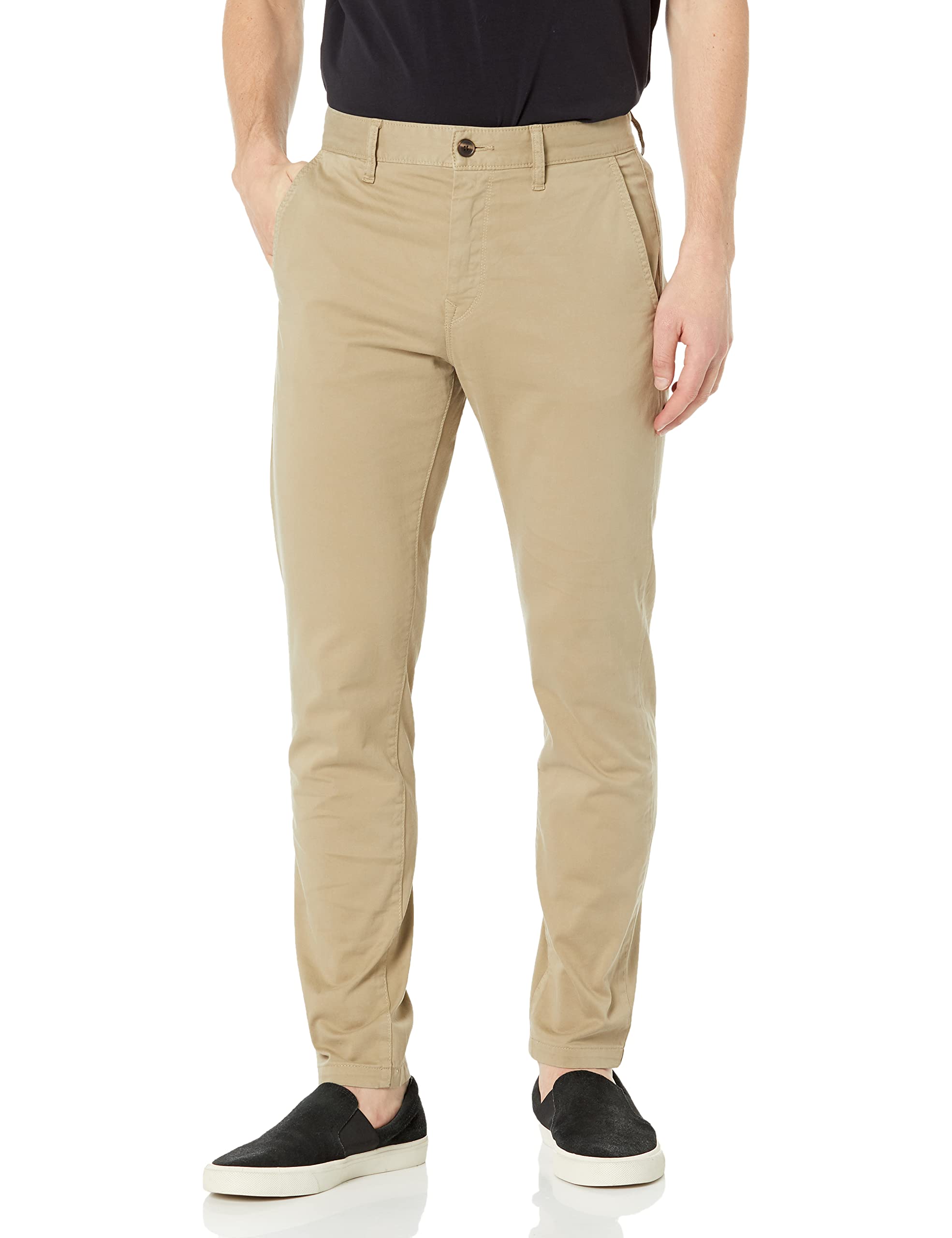 BOSSMen's Tapered Fit Cotton Blend Trousers