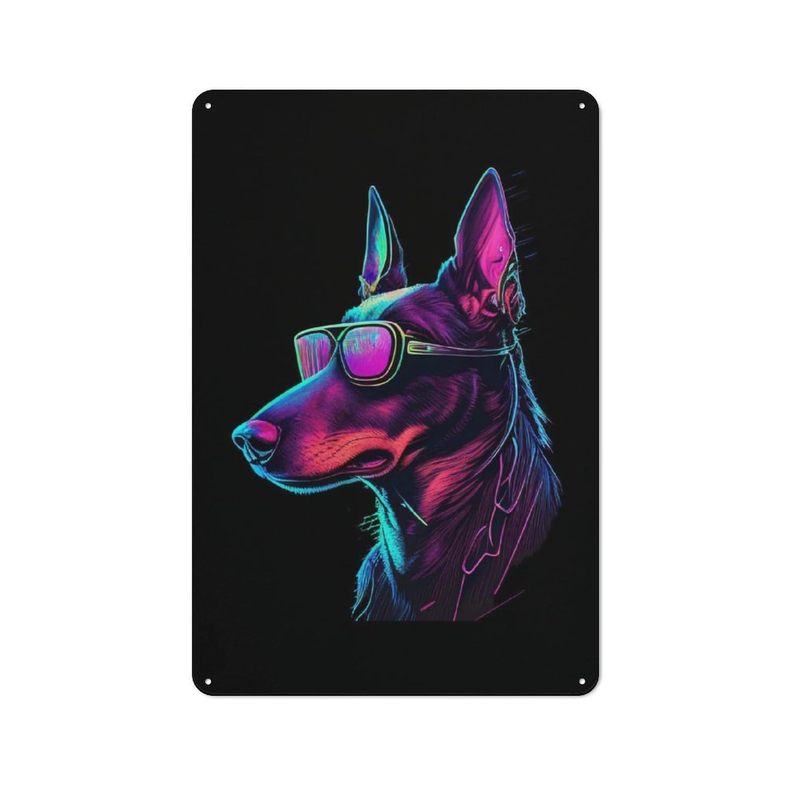 Junmoney Doberman Pinscher Vintage Tin Sign 30X20cm For Lounge Or Reading Corner, For Home Interiors, Feature Walls And Decorative Displays