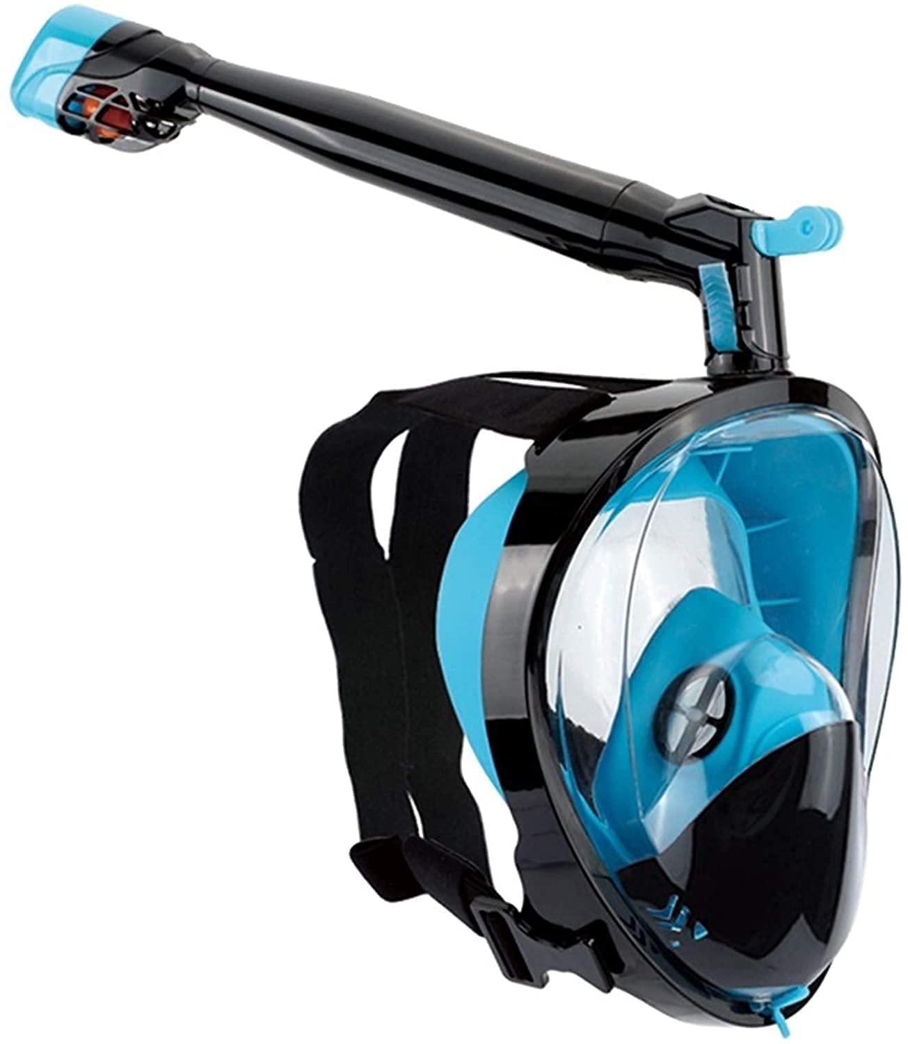 Máscara de Buceo Máscaras de Snorkel Máscaras de Buceo Subacuáticas Rotación de 360 Grados Vista de 180 Antivaho Antifugas Equipo de Snorkel Profesional de Cara Completa para Adultos (Azul 2 L)