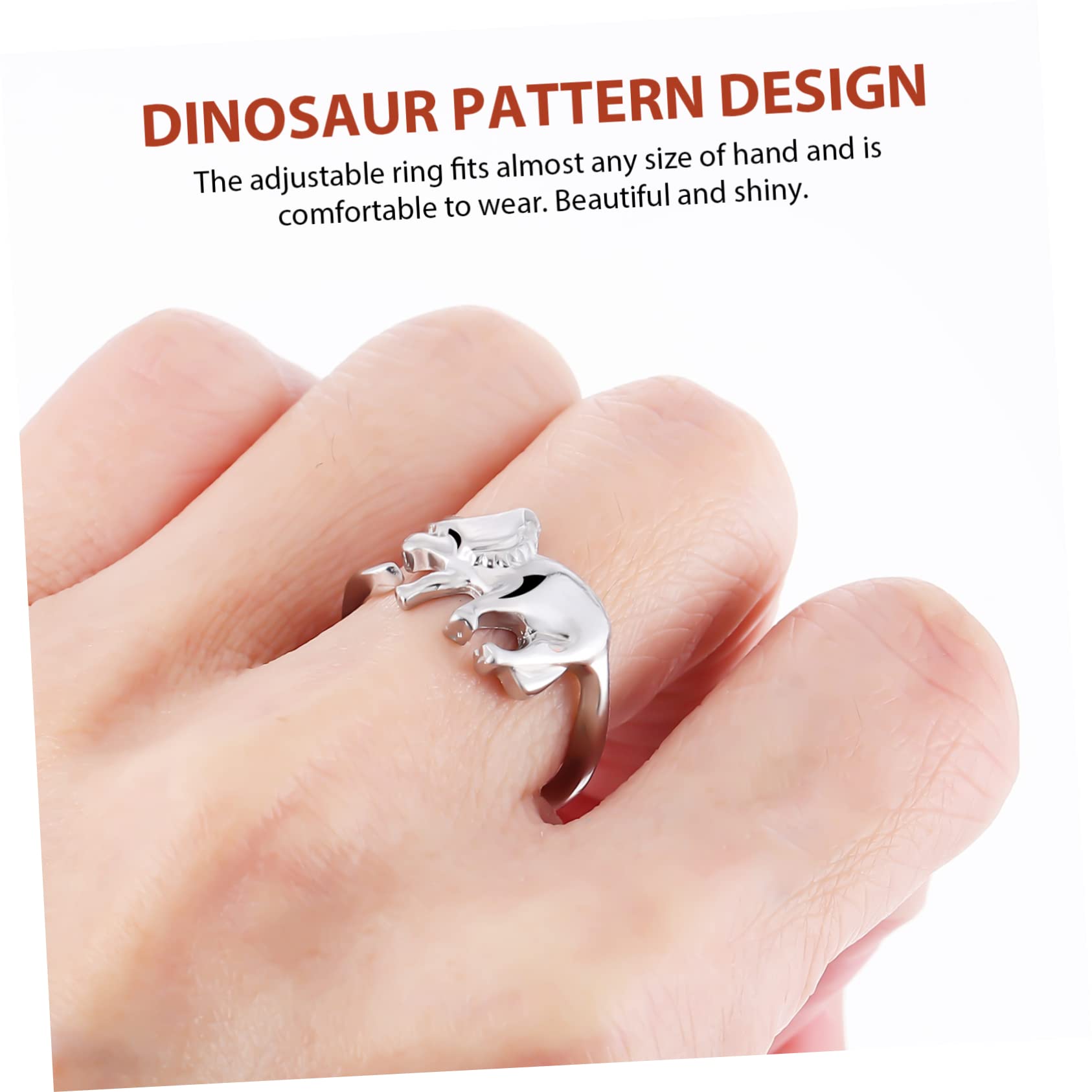 5Sets Verstellbares Dinosaurier Ring Set Cooler Zappel für Jungen Mädchen Teenager Männer Frauen 4pcs*5 Schmuck
