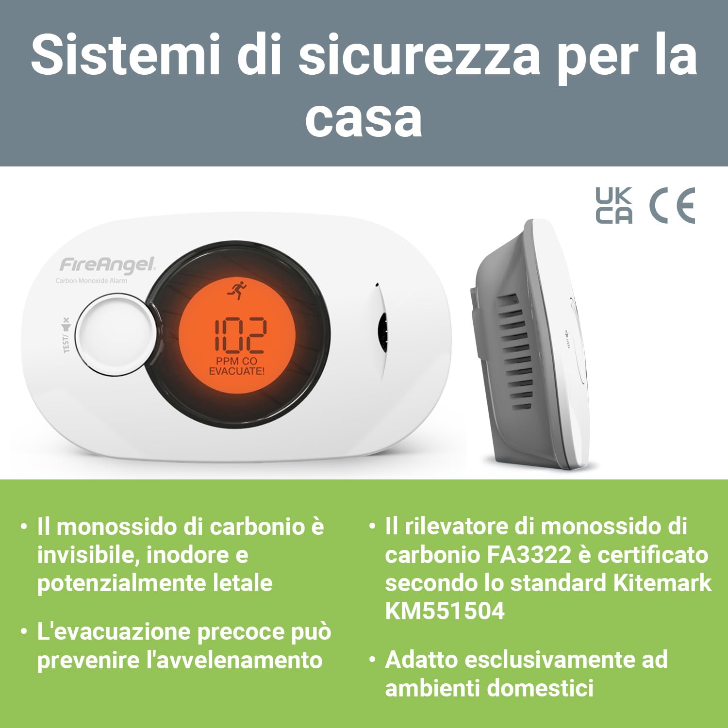 Manuale Utente Del Rilevatore Di Monossido Di Carbonio FireAngel