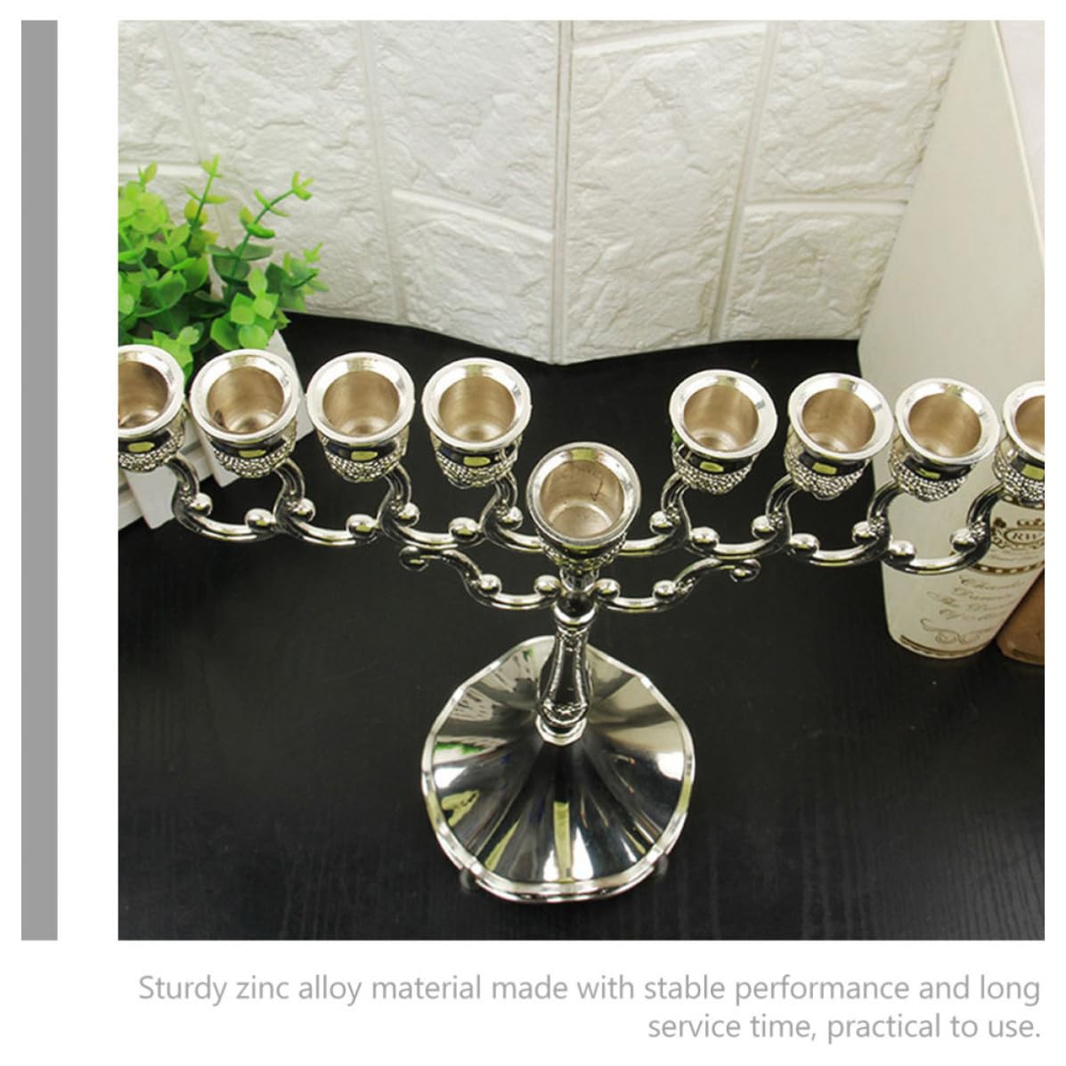 Candelabro de Metal de Aleación de Zinc Estilo Europeo Antiguo 9 Brazos, Decoración Elegante para Bodas y Fiestas Nocturnas, Rendimiento Estable y Uso Práctico