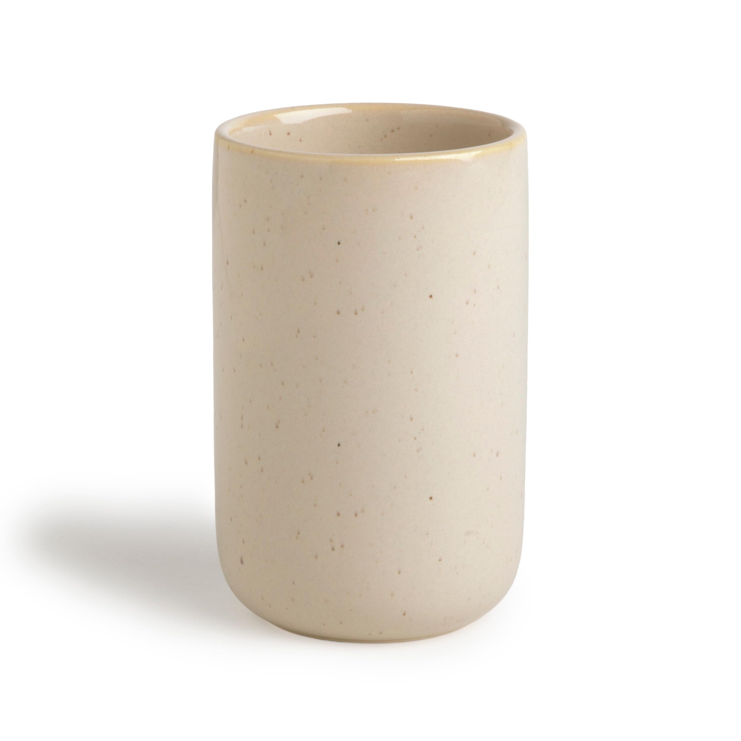 Möve Aura Ceramic Toothbrush Holder Diameter 7.5 x 12 cm Cream