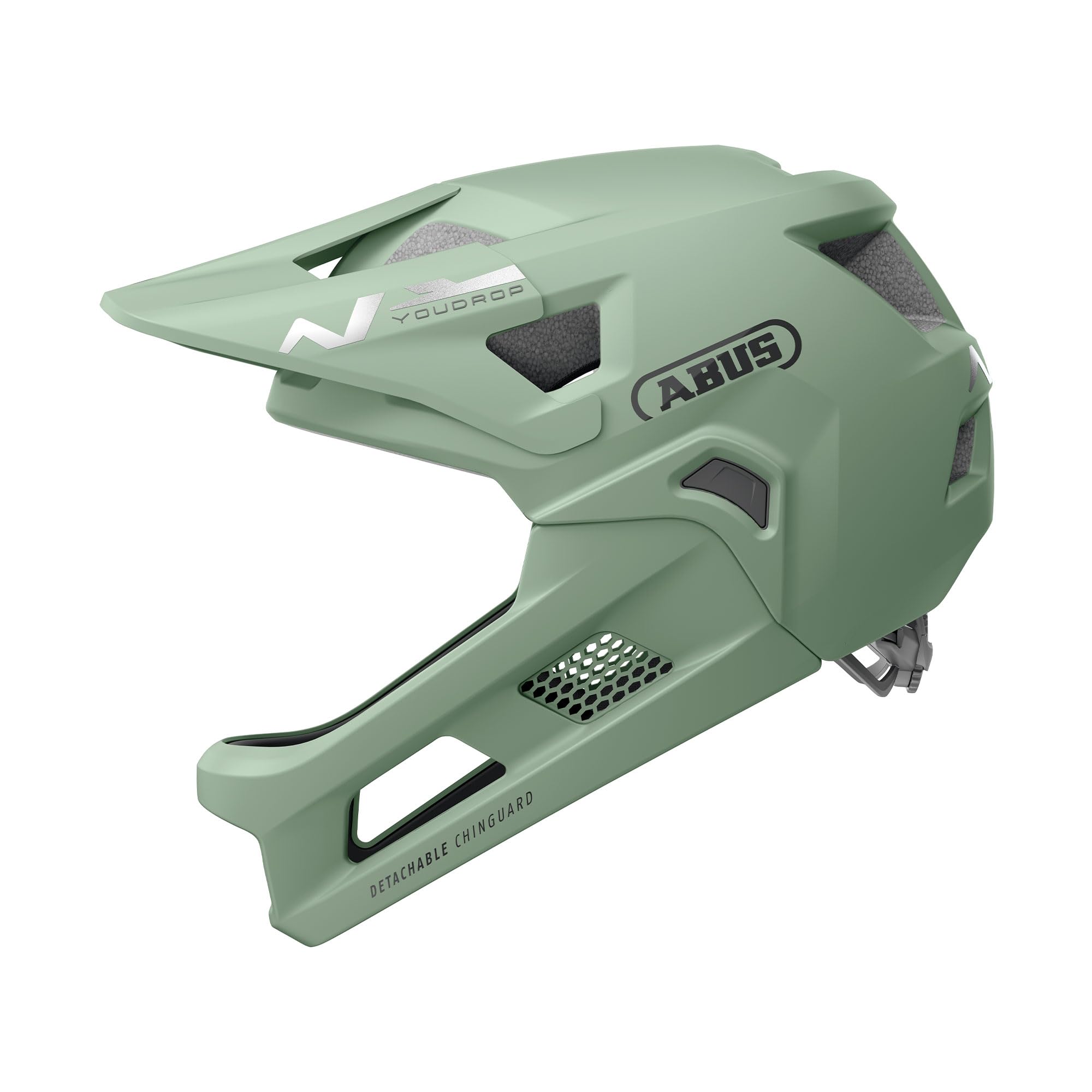 ABUS Casco MTB YouDrop FF para Niños, Verde, Talla S