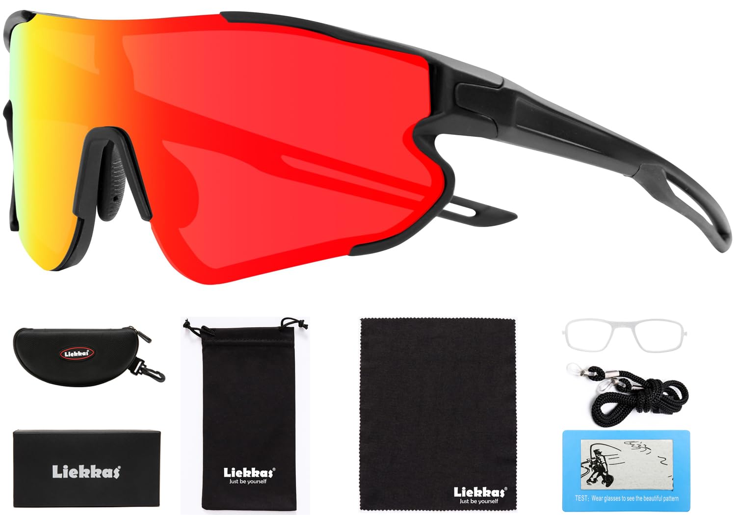 Polarised Sports Sunglasses For Men Women Lightweight Running Cricket Cycling Glasses UV Protection