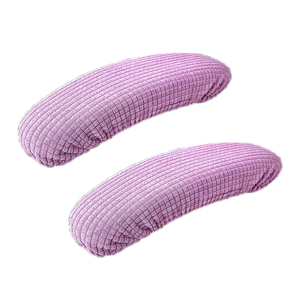 20 Set di Copribracciolo Elastico per Sedia da Ufficio Realizzato in Fibra di Poliestere, Morbido e Confortevole, Ampia Applicazione. Copribraccio per Sedia da Ufficio Viola Chiaro