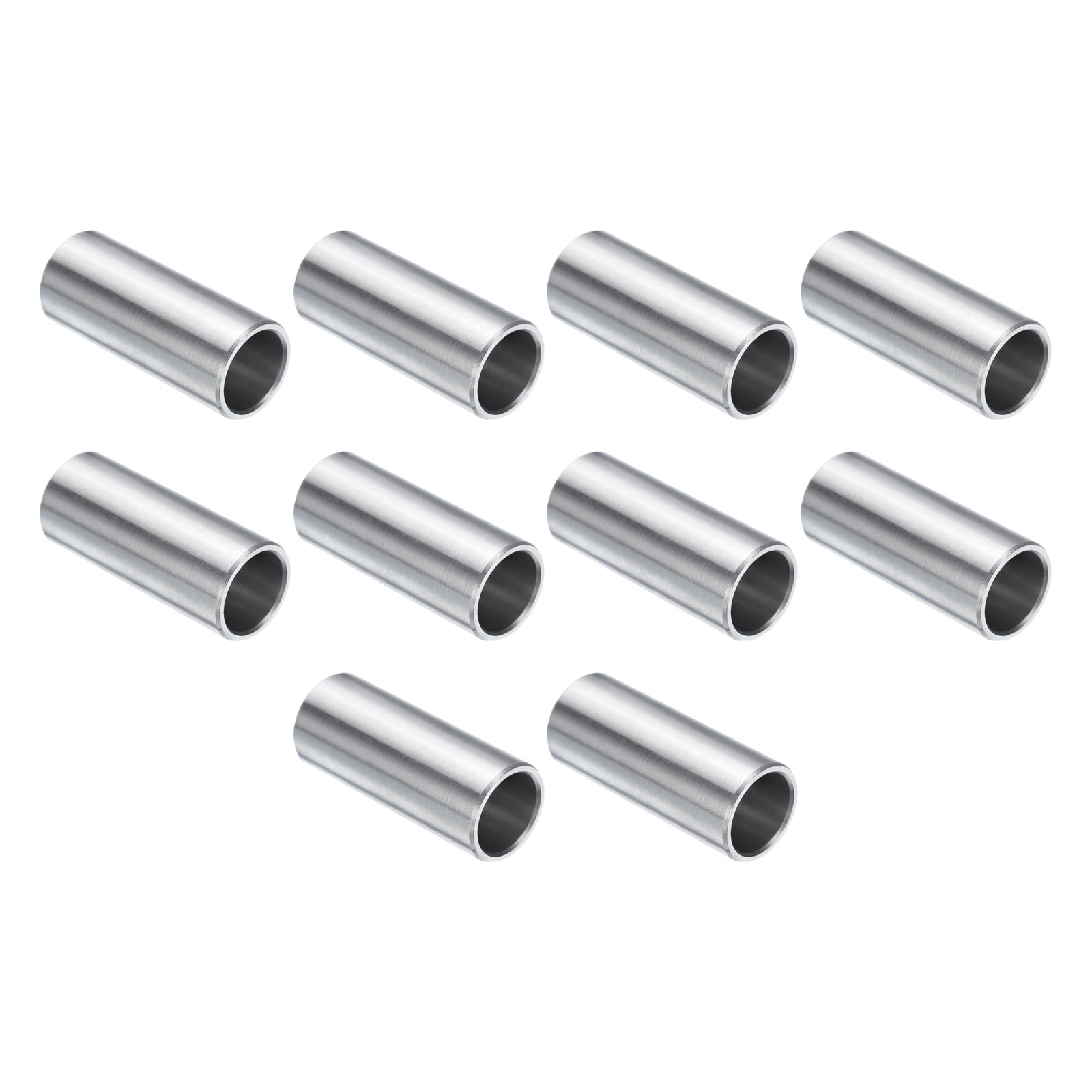 uxcell 10pcs Stainless Steel Spacer 1/2" Bore x 5/8" OD x 1-1/2" Length Screw Standoff Bushing Plain Finish Round Metal Spacer for 1/2 Screws Bolts