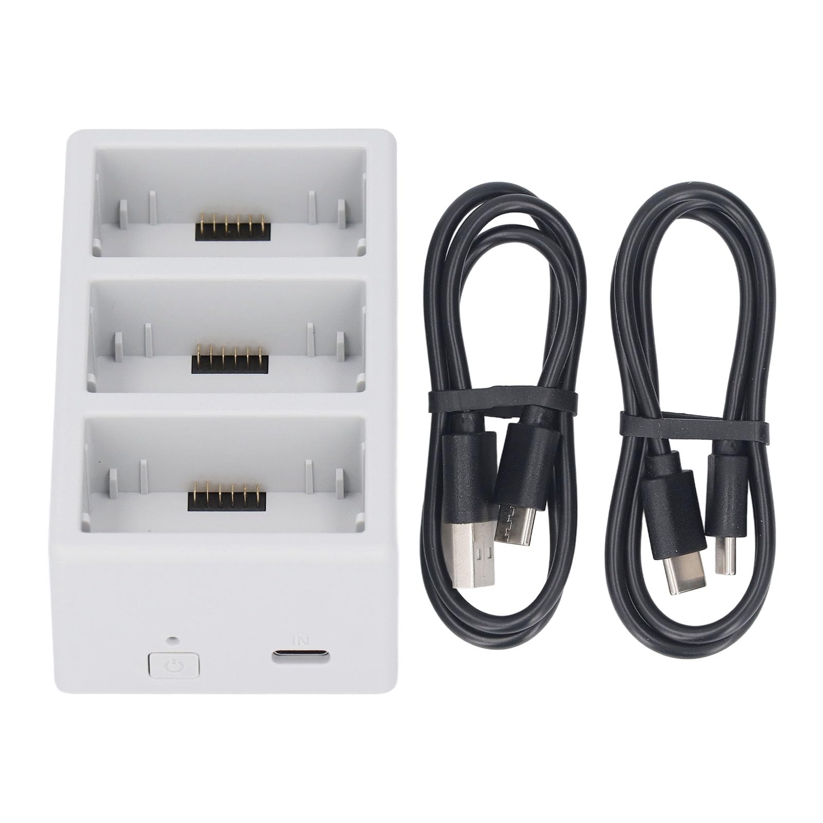 Jiawu Hub di Ricarica per Batterie per Droni, modalità di Ricarica Doppie a 3 Alloggiamenti Rapida 35 W, Hub Caricabatterie Bidirezionale con Deposito di Scarica della Carica per Mini 3, 4, Pro