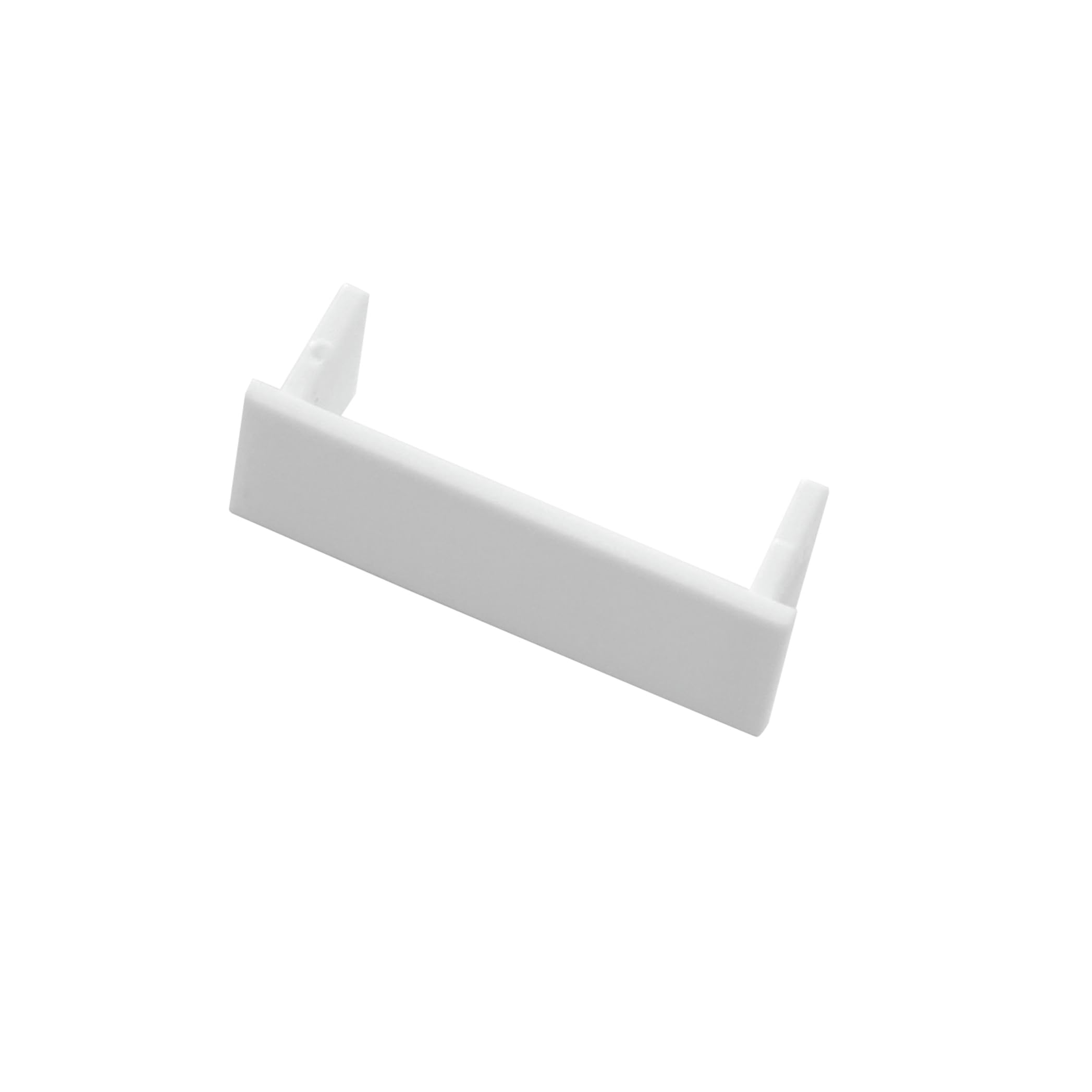 GARDINIA Endstücke für Vorhangschienen und Gardinenschienen, 1-läufig, Kunststoff, Weiß, Serie Slim Line, 2 Stück