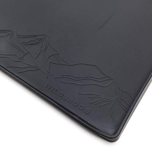Wilderdog Mantel individual de silicona para mascotas fabricado con cono de silicona 100% de grado alimenticio, sin BPA, PVC y ftalatos. Tapete de