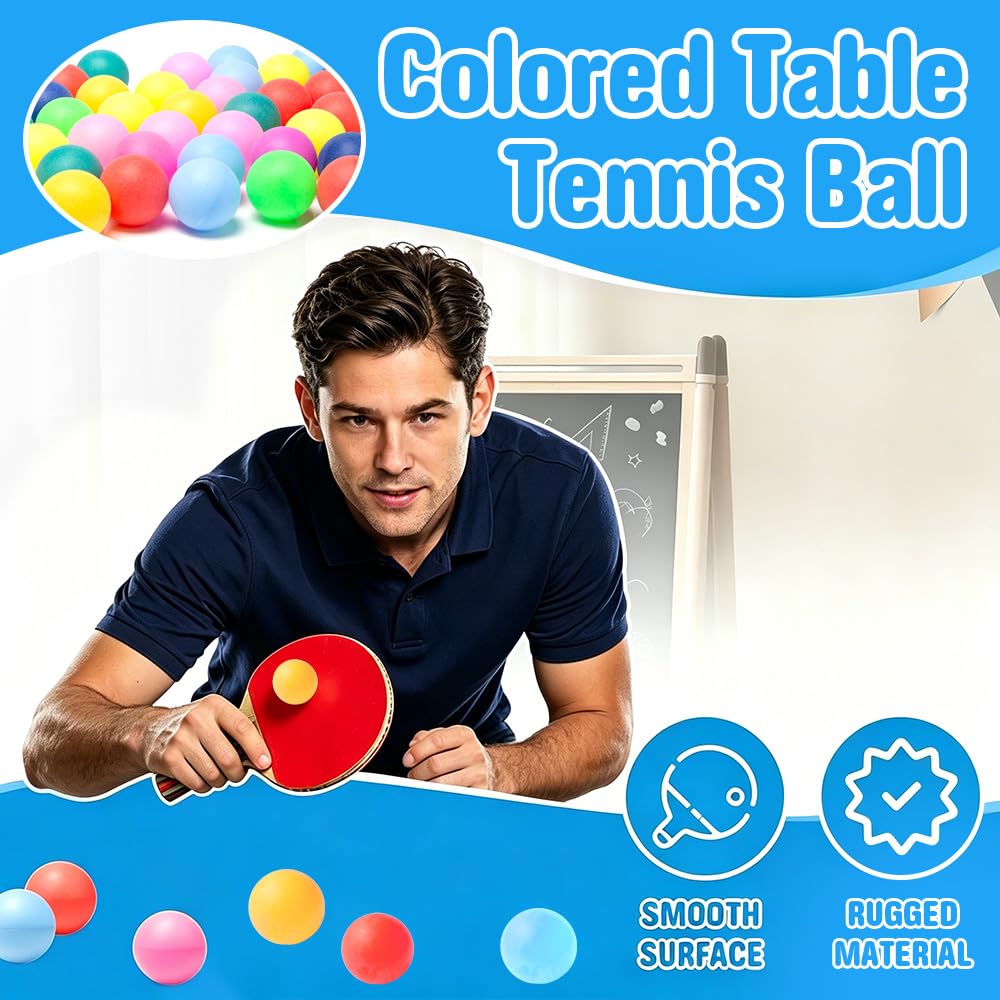 Pelotas Ping Pong 40mm 80 Piezas Colores Mezclados Plástico Entrenamiento